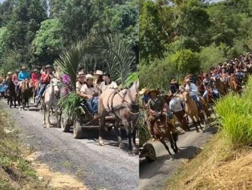 Cavalgada reúne mais de 300 cavaleiros e atrai cerca de 500 pessoas na Lapa