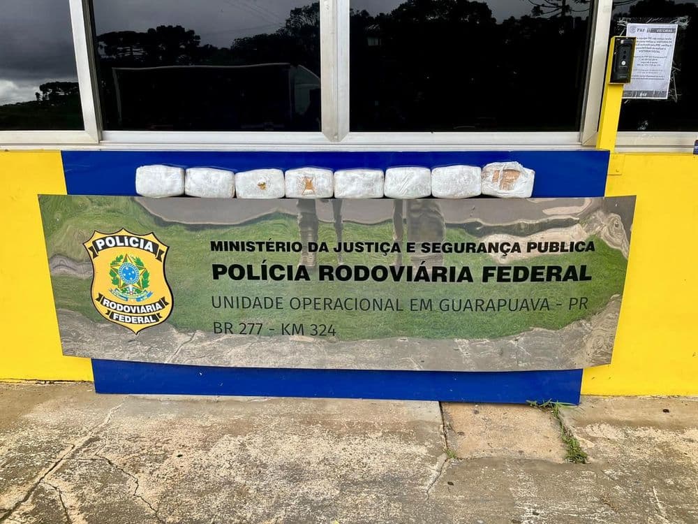 Grávida de 32 semanas é presa com 8 quilos de crack escondidos em veículo na BR-277, em Guarapuava (PR)