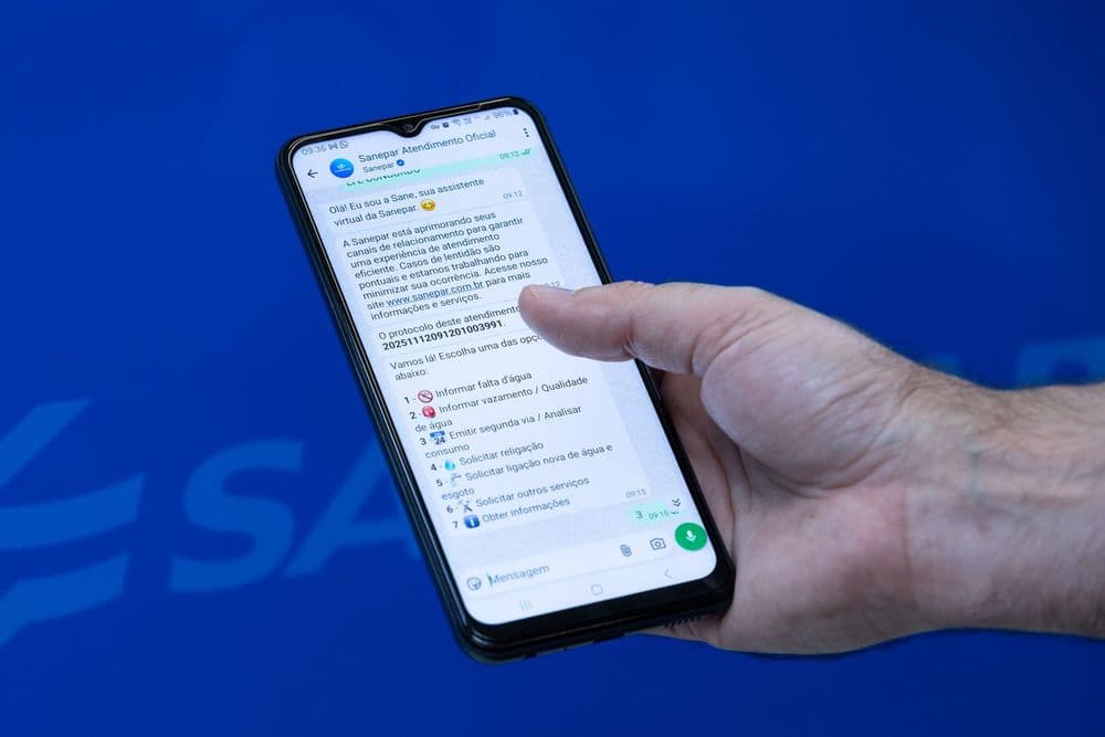 Sem sair de casa: Sanepar lança renegociação de dívidas via WhatsApp